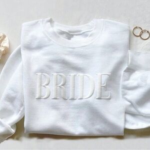 BRIDE embossed White Sweatshirt